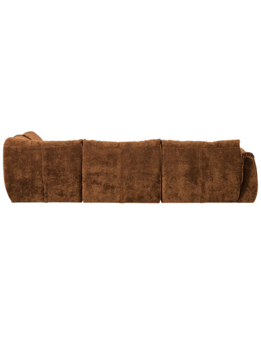 Canapé d'angle droit Baggy 3D chenille brun moyen woood