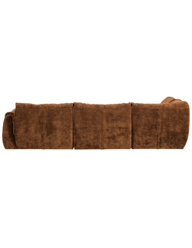 Canapé d'angle gauche Baggy 3D chenille brun moyen woood