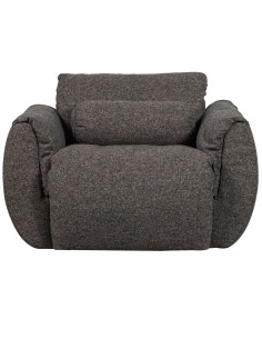 Fauteuil pivotant Baggy Tissu tissé mélangé gris chaud woood 2