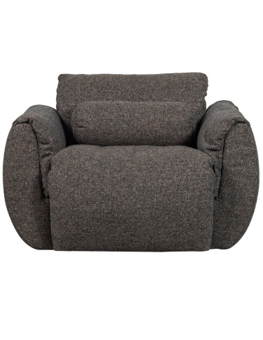 Fauteuil pivotant Baggy Tissu tissé mélangé gris chaud woood