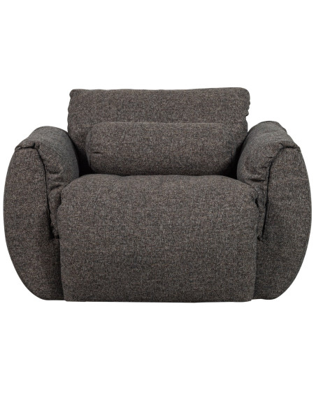 Fauteuil pivotant Baggy Tissu tissé mélangé gris chaud woood