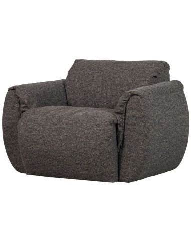 Fauteuil pivotant Baggy Tissu tissé mélangé gris chaud woood
