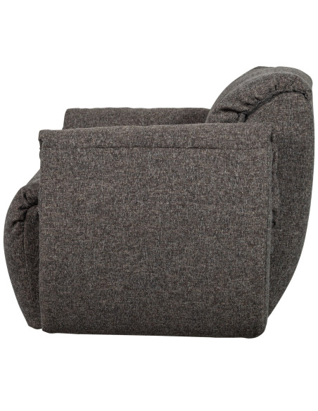 Fauteuil pivotant Baggy Tissu tissé mélangé gris chaud woood