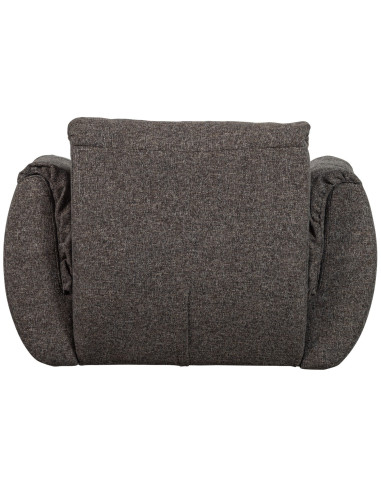 Fauteuil pivotant Baggy Tissu tissé mélangé gris chaud woood