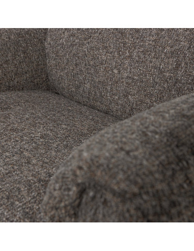 Fauteuil pivotant Baggy Tissu tissé mélangé gris chaud woood