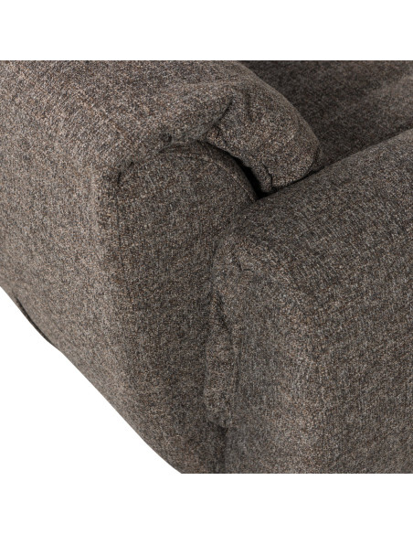 Fauteuil pivotant Baggy Tissu tissé mélangé gris chaud woood