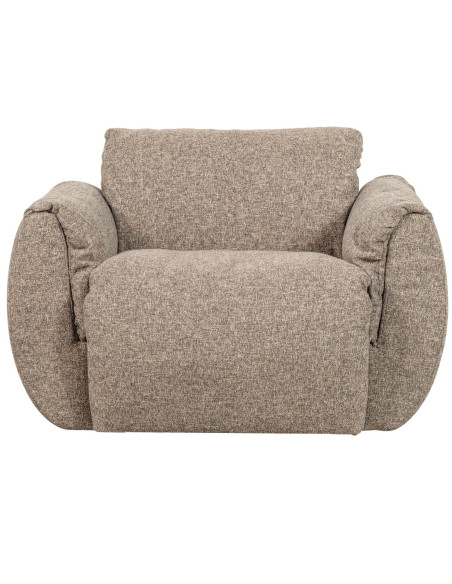 Fauteuil pivotant Baggy Tissu tissé mélangé brun woood