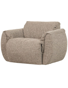 Fauteuil pivotant Baggy Tissu tissé mélangé brun woood 2