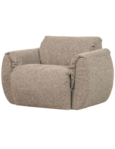 Fauteuil pivotant Baggy Tissu tissé mélangé brun woood