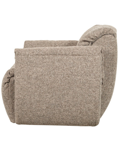 Fauteuil pivotant Baggy Tissu tissé mélangé brun woood