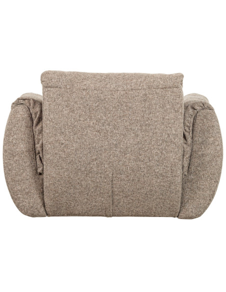 Fauteuil pivotant Baggy Tissu tissé mélangé brun woood
