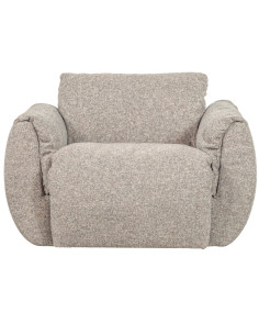 Fauteuil pivotant Baggy Tissu tissé mélangé naturel woood