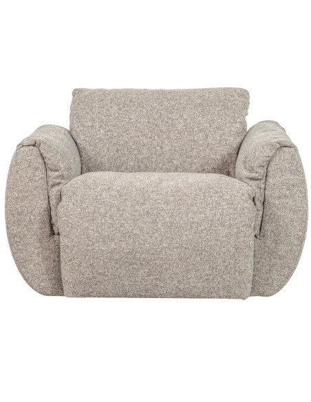 Fauteuil pivotant Baggy Tissu tissé mélangé naturel woood
