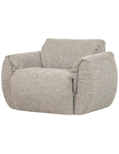 Fauteuil pivotant Baggy Tissu tissé mélangé naturel woood