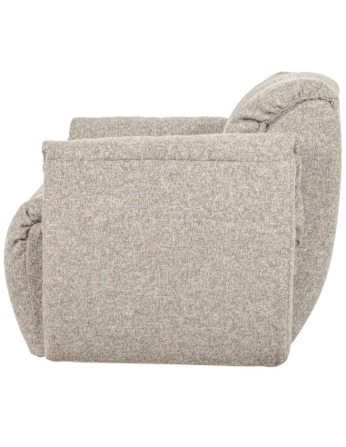 Fauteuil pivotant Baggy Tissu tissé mélangé naturel woood
