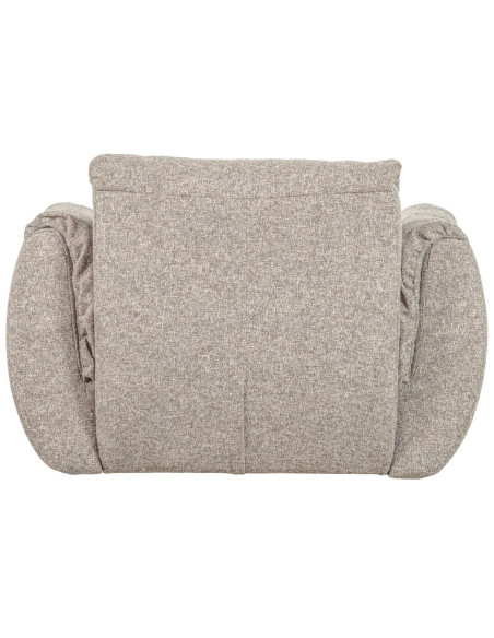 Fauteuil pivotant Baggy Tissu tissé mélangé naturel woood