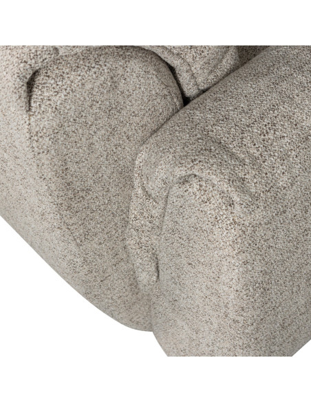 Fauteuil pivotant Baggy Tissu tissé mélangé naturel woood