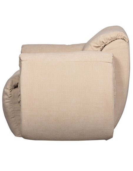 Fauteuil pivotant Baggy chenille tissé sable woood Fauteuil pivotant Baggy chenille tissé sable woood