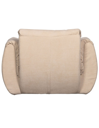 Fauteuil pivotant Baggy chenille tissé sable woood