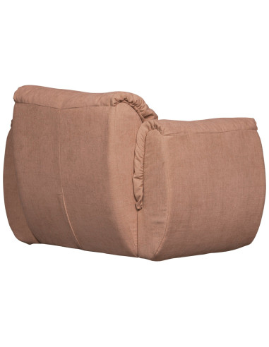 Fauteuil pivotant Baggy chenille tissé vieux rose woood