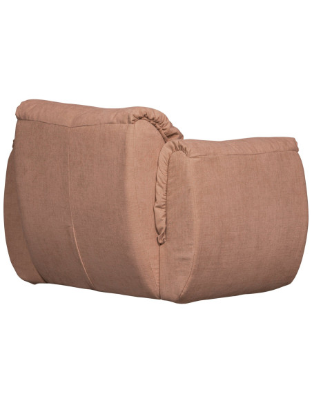 Fauteuil pivotant Baggy chenille tissé vieux rose woood