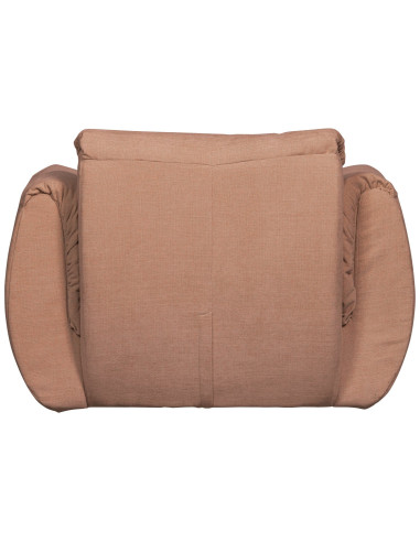 Fauteuil pivotant Baggy chenille tissé vieux rose woood