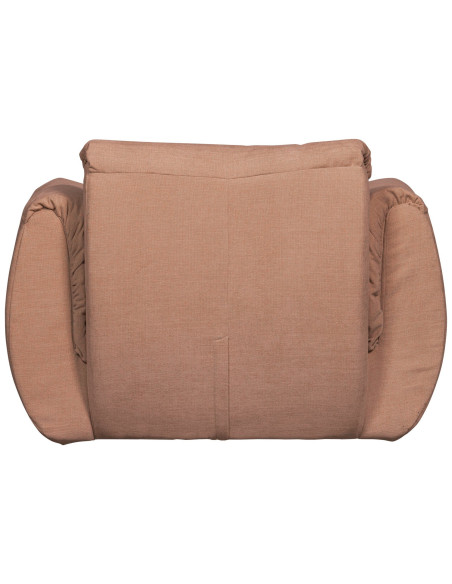 Fauteuil pivotant Baggy chenille tissé vieux rose woood