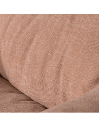 Fauteuil pivotant Baggy chenille tissé vieux rose woood