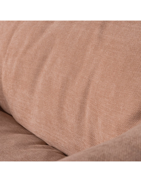 Fauteuil pivotant Baggy chenille tissé vieux rose woood