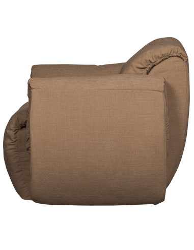 Fauteuil pivotant Baggy chenille tissé brun woood