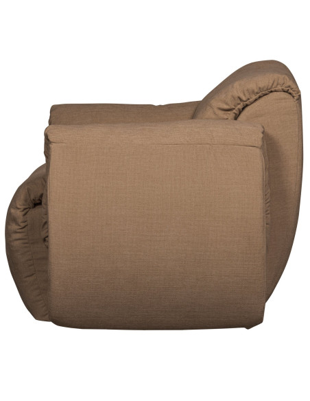 Fauteuil pivotant Baggy chenille tissé brun woood