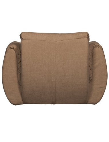 Fauteuil pivotant Baggy chenille tissé brun woood