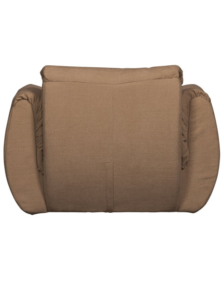 Fauteuil pivotant Baggy chenille tissé brun woood