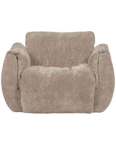 Fauteuil pivotant Baggy 3D chenille sable woood Fauteuil pivotant Baggy 3D chenille sable woood