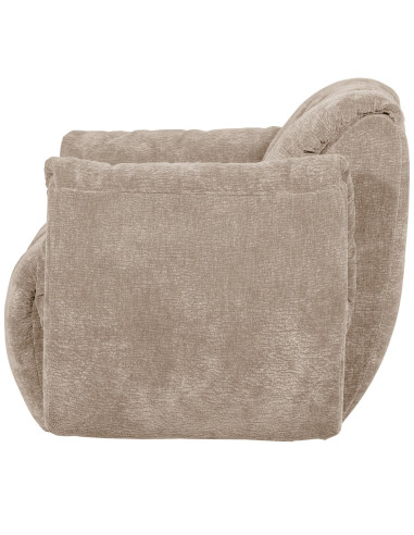 Fauteuil pivotant Baggy 3D chenille sable woood