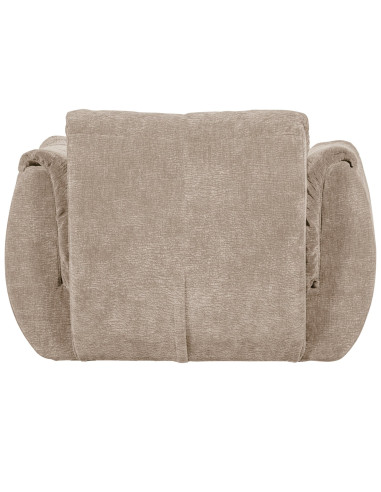 Fauteuil pivotant Baggy 3D chenille sable woood