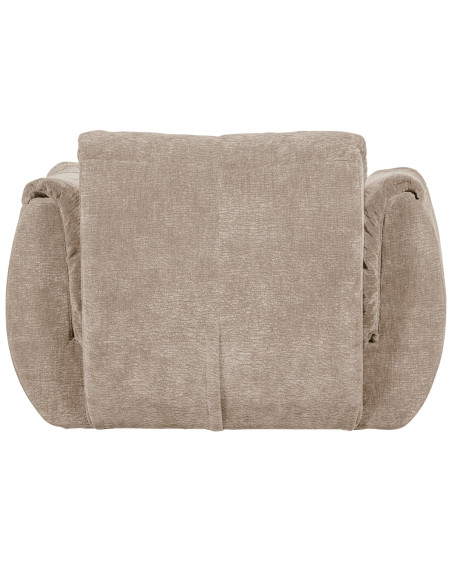 Fauteuil pivotant Baggy 3D chenille sable woood Fauteuil pivotant Baggy 3D chenille sable woood