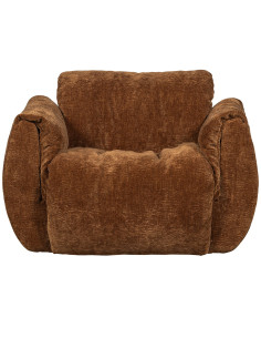 Fauteuil pivotant Baggy 3D chenille brun moyen woood