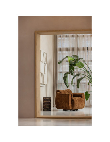 Fauteuil pivotant Baggy 3D chenille brun moyen woood