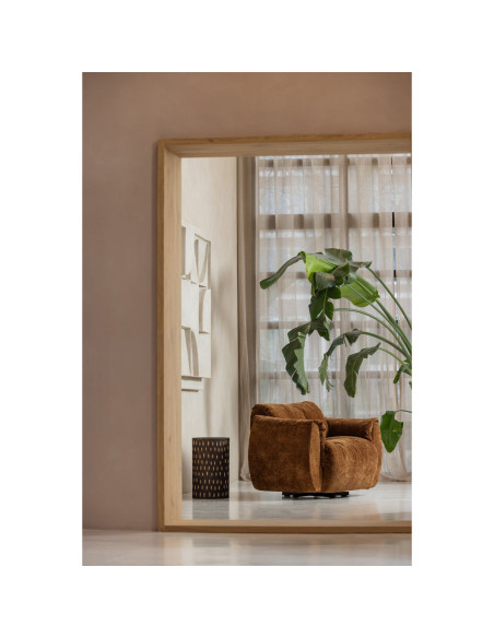 Fauteuil pivotant Baggy 3D chenille brun moyen woood