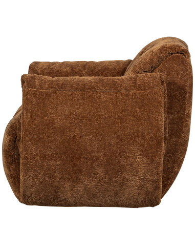 Fauteuil pivotant Baggy 3D chenille brun moyen woood
