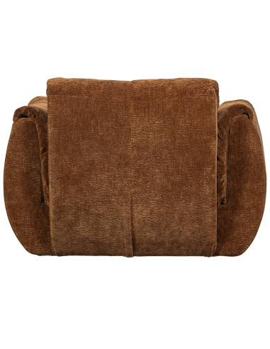Fauteuil pivotant Baggy 3D chenille brun moyen woood
