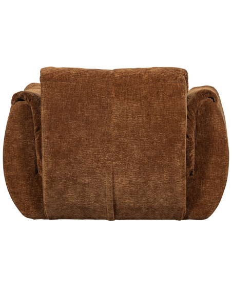 Fauteuil pivotant Baggy 3D chenille brun moyen woood