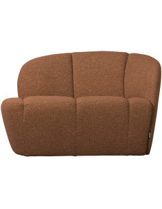 Banquette 2 places Mojo Droite bouclé mélangé brun rouille woood