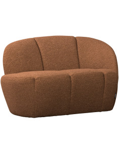 Banquette 2 places Mojo Droite bouclé mélangé brun rouille woood 2