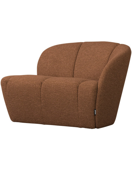Banquette 2 places Mojo Droite bouclé mélangé brun rouille woood Banquette 2 places Mojo Droite bouclé mélangé brun rouille woood