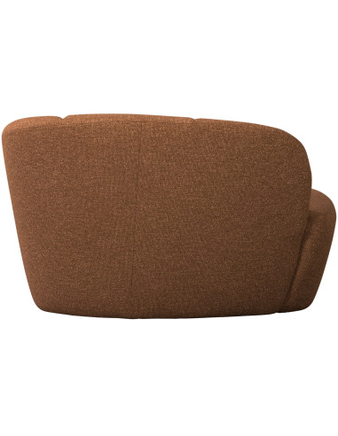 Banquette 2 places Mojo Droite bouclé mélangé brun rouille woood