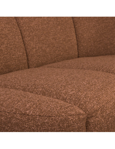 Banquette 2 places Mojo Droite bouclé mélangé brun rouille woood