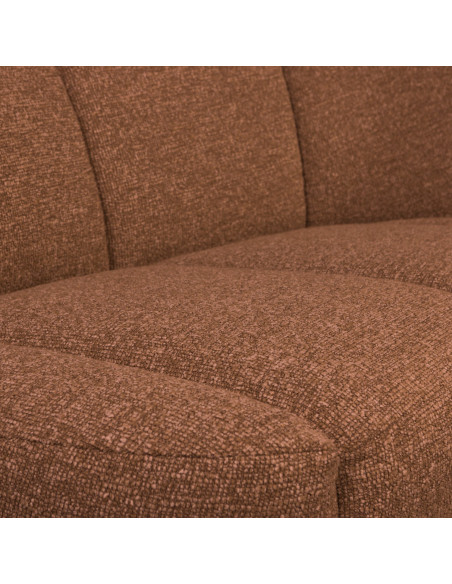 Banquette 2 places Mojo Droite bouclé mélangé brun rouille woood Banquette 2 places Mojo Droite bouclé mélangé brun rouille woood