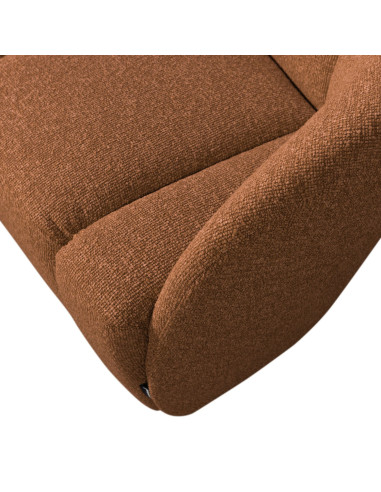 Banquette 2 places Mojo Droite bouclé mélangé brun rouille woood